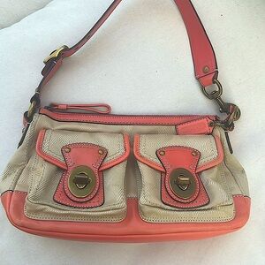 Coach • light orange bag all leather NWOT